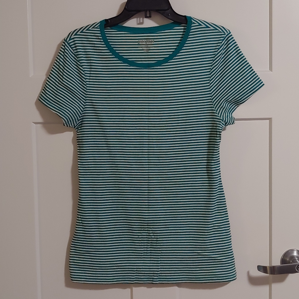 Green striped tee